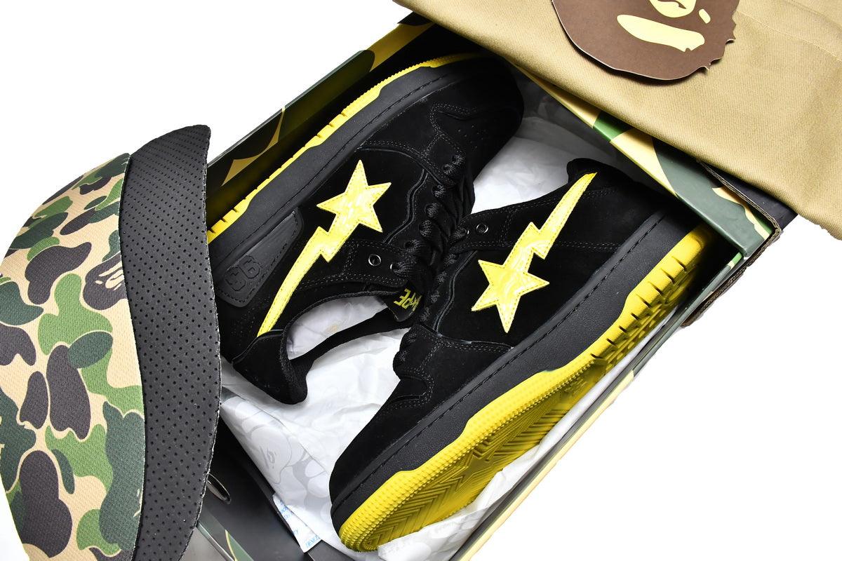 BAPE SK8 STA " BLACK ELECTRIC YELLOW "