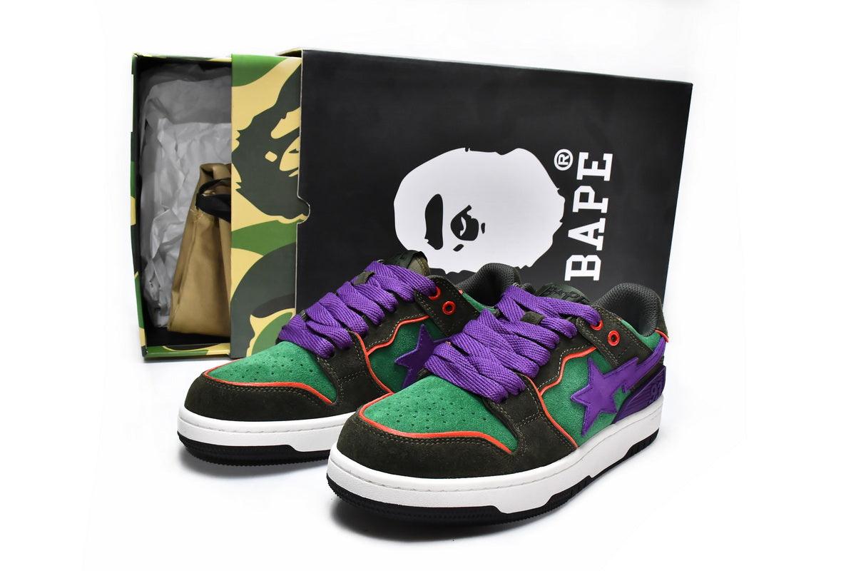BAPE SK8 STA " DARK PURPLE GREEN "