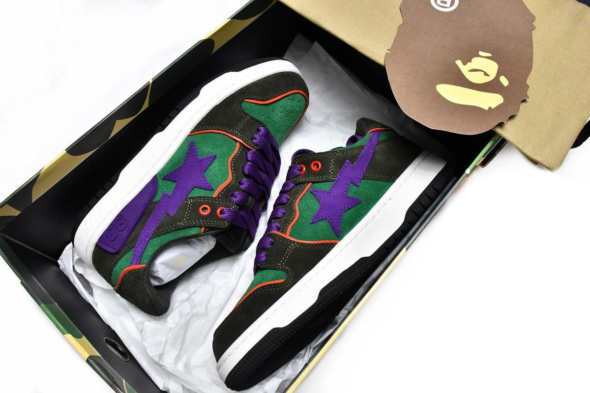 BAPE SK8 STA " DARK PURPLE GREEN "