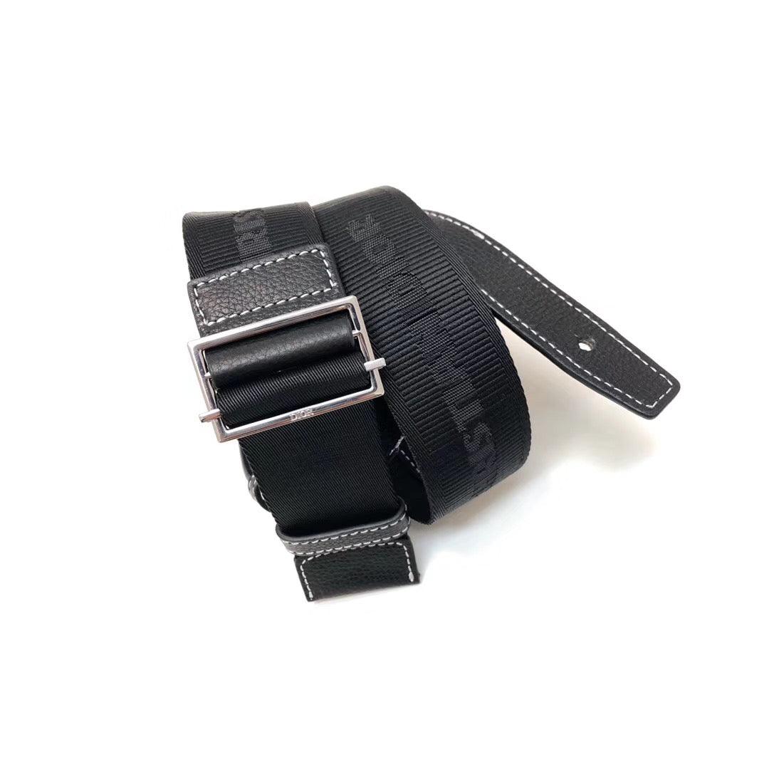 DIOR LEATHER SADDLE BLACK BAG