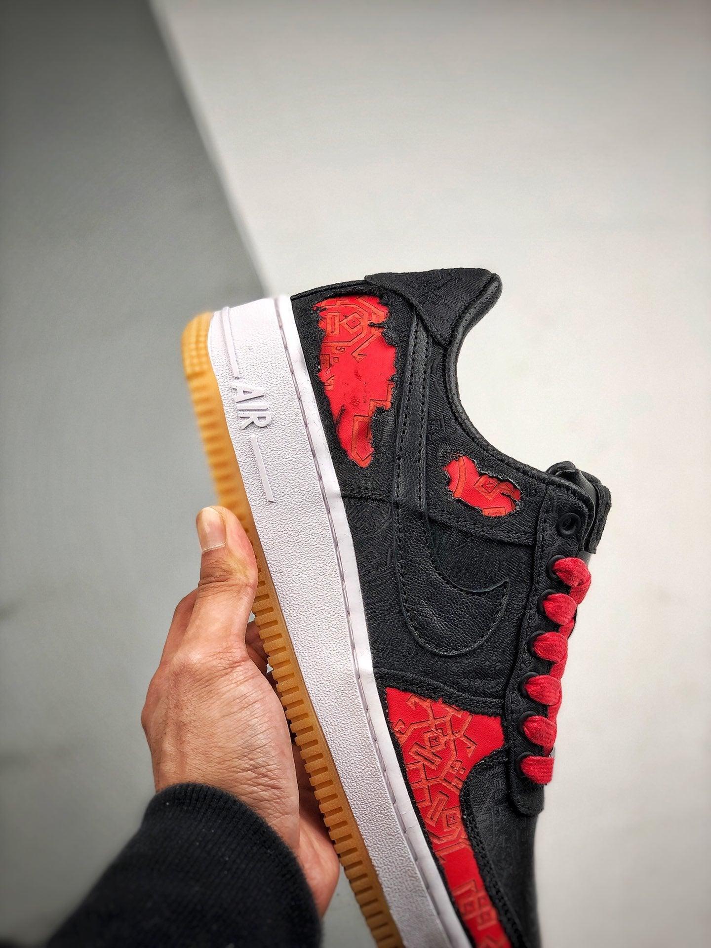 FRAGMENT CLOT X NIKE AIR FORCE " BLACK/RED "