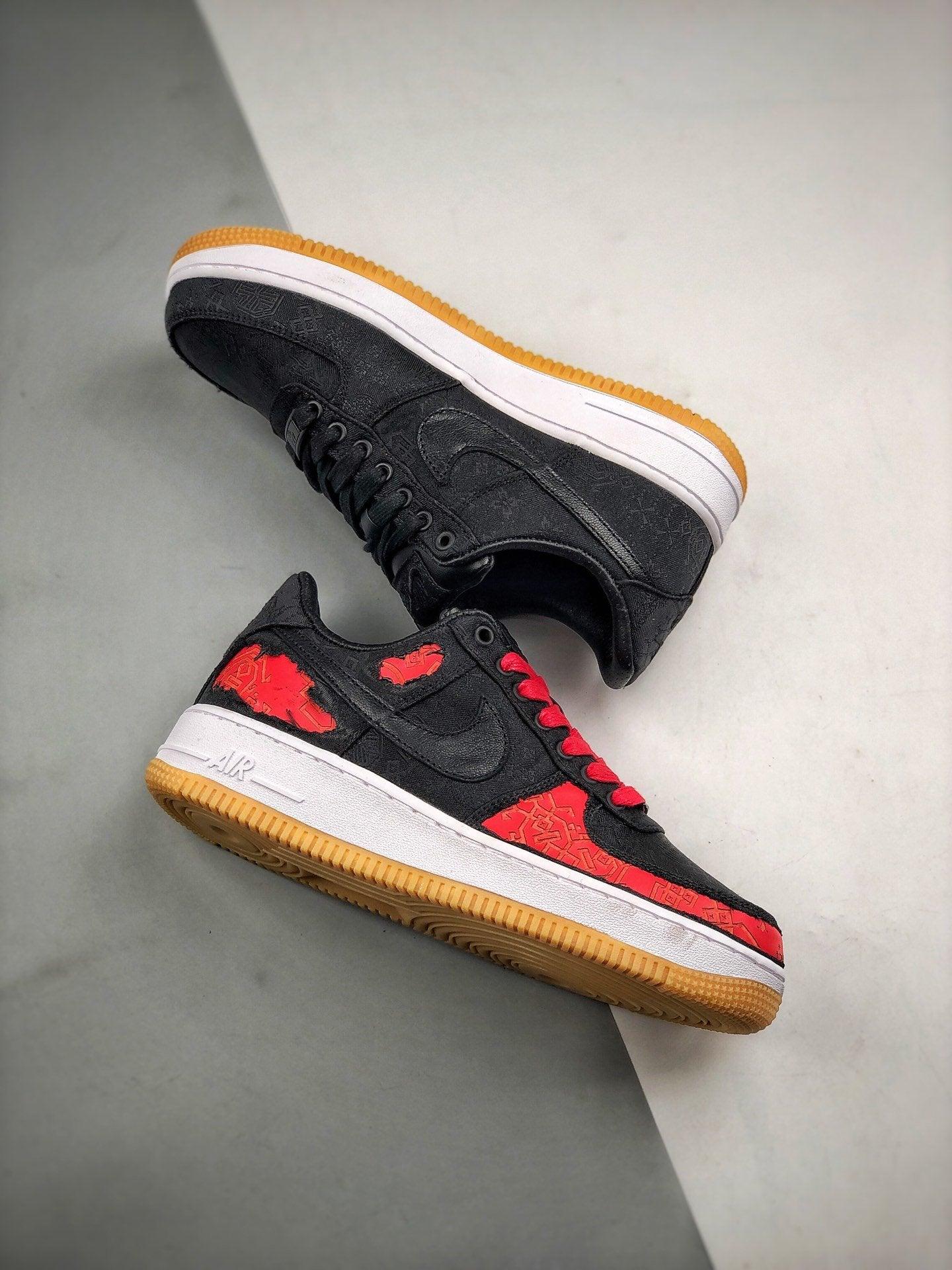 FRAGMENT CLOT X NIKE AIR FORCE " BLACK/RED "