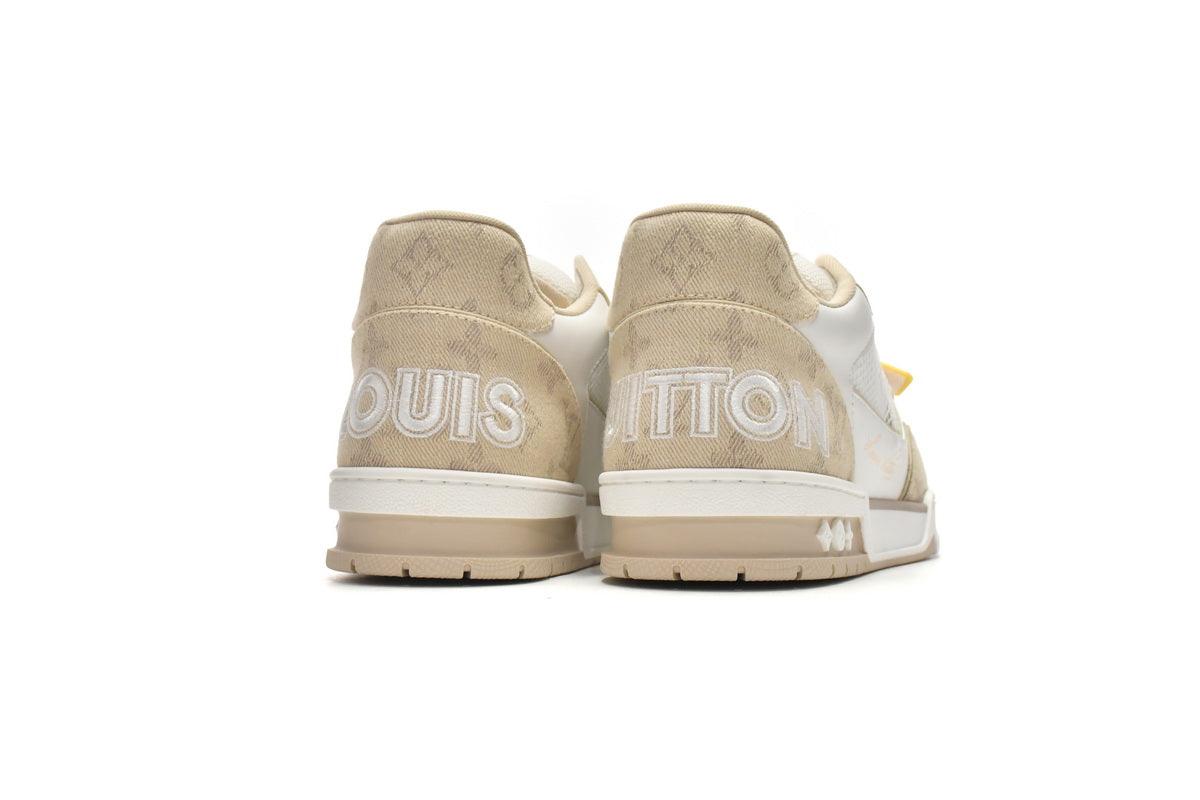 LOUIS VUITTON TRAINER " BEIGE CLOTH CLOVER "