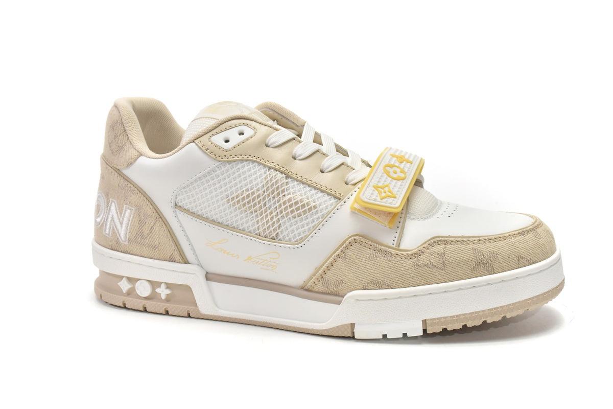 LOUIS VUITTON TRAINER " BEIGE CLOTH CLOVER "