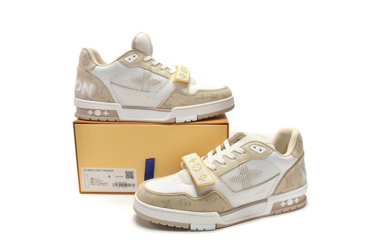 LOUIS VUITTON TRAINER " BEIGE CLOTH CLOVER "