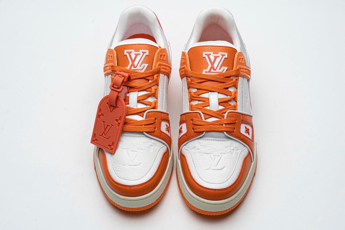 LOUIS VUITTON TRAINER " WHITE ORANGE "
