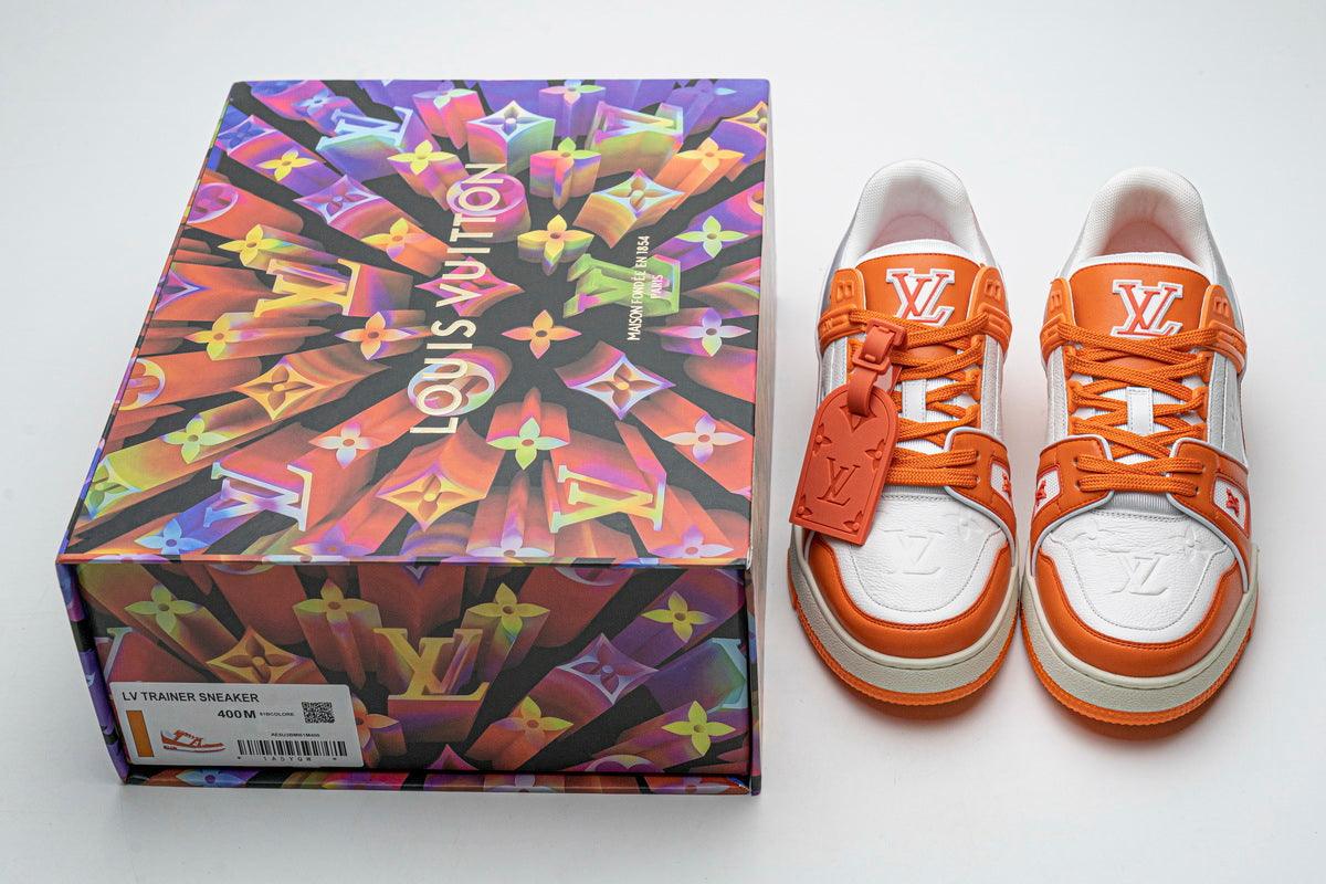 LOUIS VUITTON TRAINER " WHITE ORANGE "
