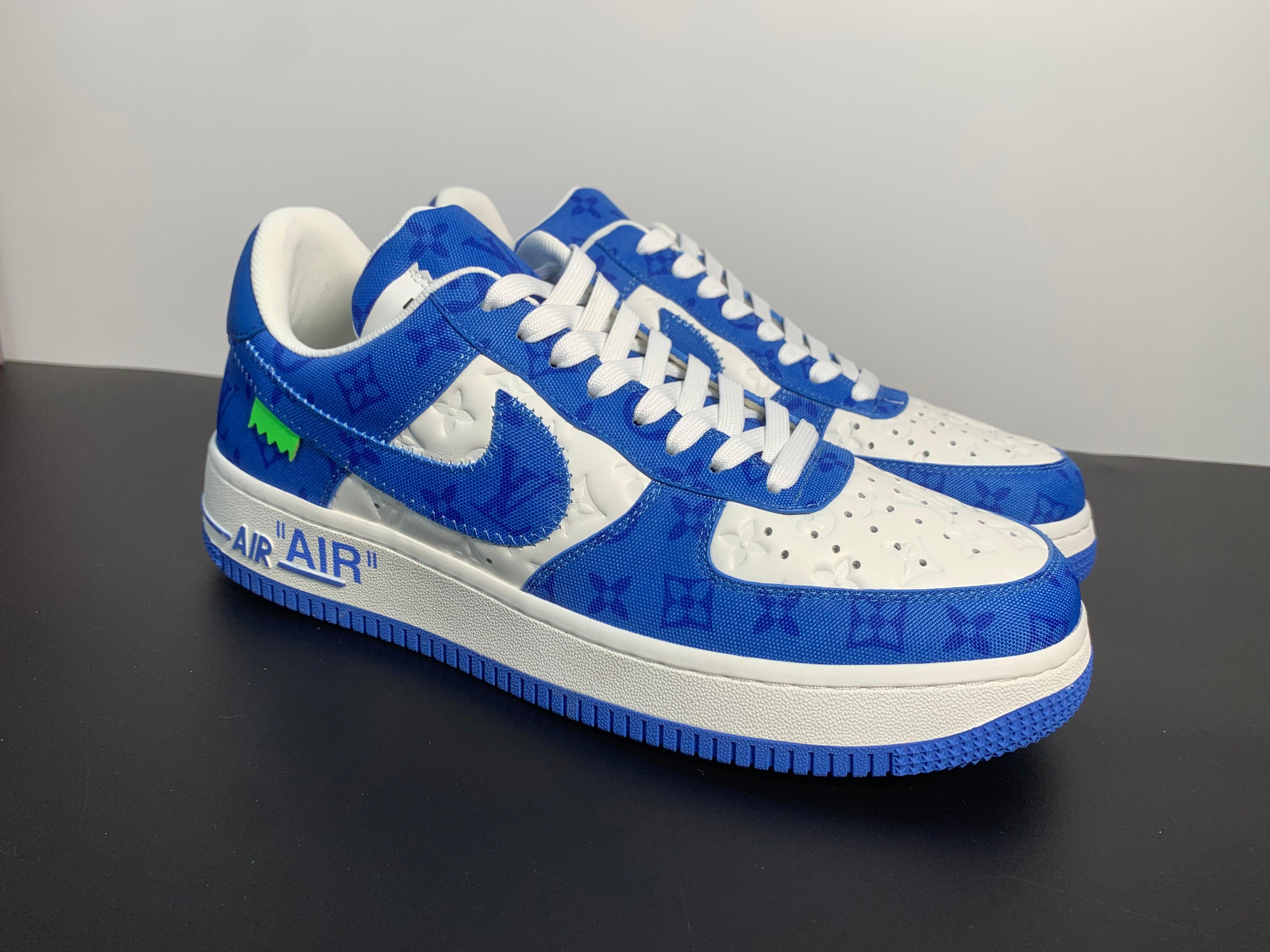 NIKE X OFF WHITE X LOUIS VUITTON - AIR FORCE 1 " WHITE ROYAL "