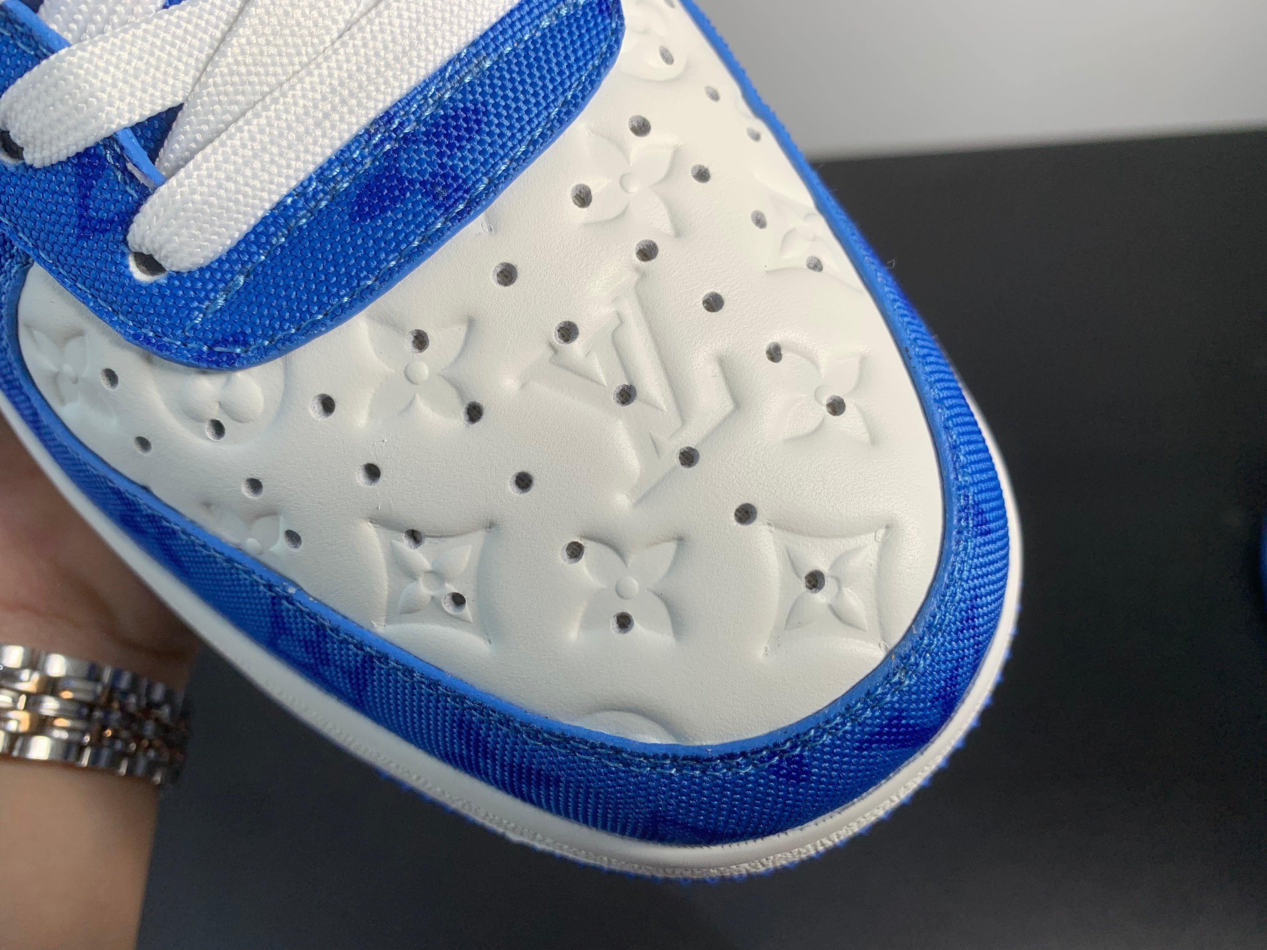NIKE X OFF WHITE X LOUIS VUITTON - AIR FORCE 1 " WHITE ROYAL "