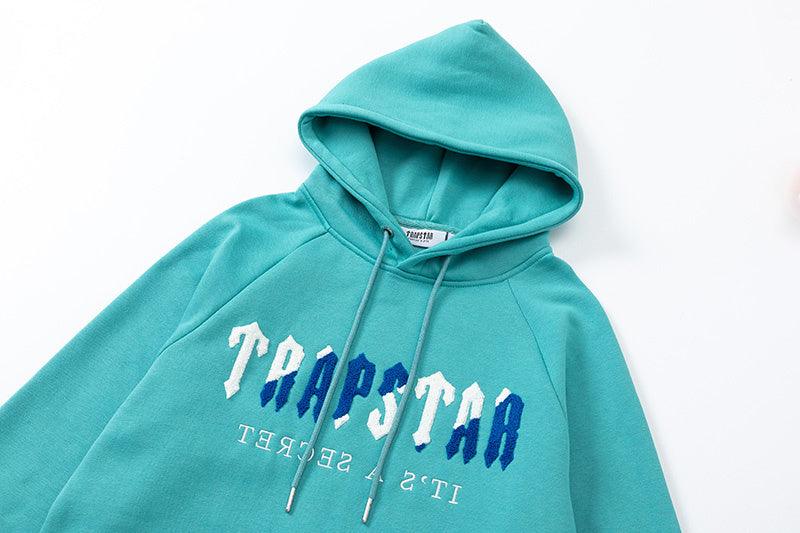 TRAPSTAR TRACKSUIT LOGO WHITE/BLUE *AQUAMARINE/BLUE*