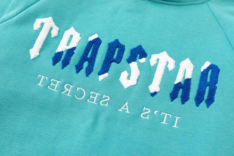 TRAPSTAR TRACKSUIT LOGO WHITE/BLUE *AQUAMARINE/BLUE*